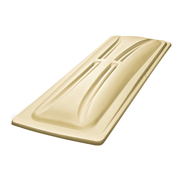 Redhawk DoubleTake 120-inch top with Kwick-Track rail system in buff color, showing the universal top designed for versatile use