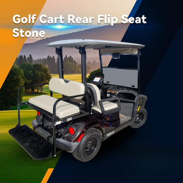Rainier Parts Yamaha Drive Stone golf cart rear flip seat kit, durable golf cart accessory with comfortable seating for golfers