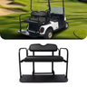 Rainier Parts EZGO RXV black flip seat kit for golf cart rear seat, durable, stylish, and comfortable for EZGO RXV owners.