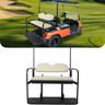 Yamaha G22 golf cart ivory flip seat kit by Rainier Parts, offers durable comfort and extra passenger seating for golf enthusiasts.