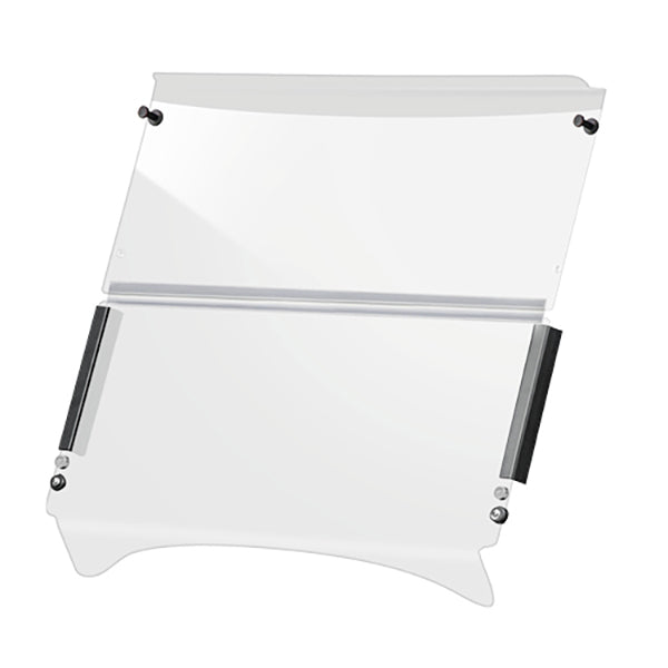 Redhawk DoubleTake acrylic windshield with magnetic catch for Club Car Precedent 04+; clear, sleek design with Phoenix body.