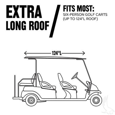 Red Hawk Deluxe 6 Passenger Golf Cart Enclosure Sand All Weather Fits Tops Up To 126 Inches - Rainier Parts