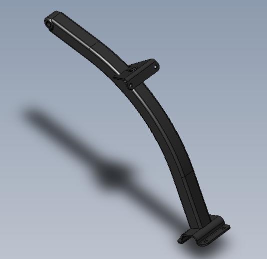 Aerway 10029577 curved arm harrow with 40-inch single spring for farm equipment, showing its durable arm design for soil penetration.