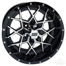 Red Hawk RX387 Wheel 15x7 ET25 Machined Gloss Black for Golf Cart Enthusiasts Durable Premium Alloy - Rainier Parts