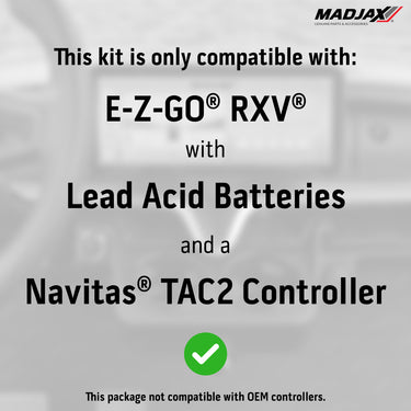 MadJax® Kinect™ Display Screen Kit for EZGO RXV w/ Lead Acid Battery & Navitas TAC2 Controller, 25-340