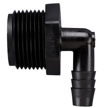 Close-up view of BATTERY WATERING TECHNOLOGIES 62066, showcasing its 3/8 barb and 3/4 NPT fittings for efficient battery watering.