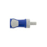 Blue Female Connector by Battery Watering Technologies, 1/4 inch secure connection for efficient battery watering maintenance.