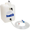 Battery Watering Technologies NT2000AFB 5-gallon gravity auto refill watering tank with blue industrial connector for battery maintenance.