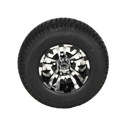 EZGO 205/65-10 Load Tire OEM With Maverick 10x7 Wheel Assembly For Golf Carts 662370K01 ASM - Rainier Parts