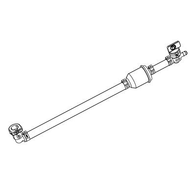 E-Z-GO OEM fuel line assembly for gas golf carts, durable premium replacement part, showing the assembled fuel line and fittings.