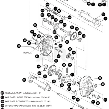 E-Z-GO OEM OBS Axle 632513 11.47 To 1 Gear Ratio Direct Fit Replacement For Gas Golf Carts