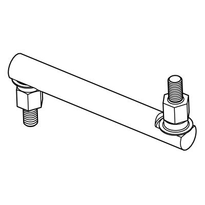 E-Z-GO ball joint rod assembly M6-1 for golf cart front steering, OEM part 603816 replacement, showing the metal joint and components.