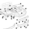 E-Z-GO Flame Red golf cart body replacement shell with UV-resistant exterior, designed for E-Z-GO golf carts.