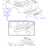 E-Z-GO almond golf cart body assembly without lights, OEM part 71912G444, designed for E-Z-GO golf carts.