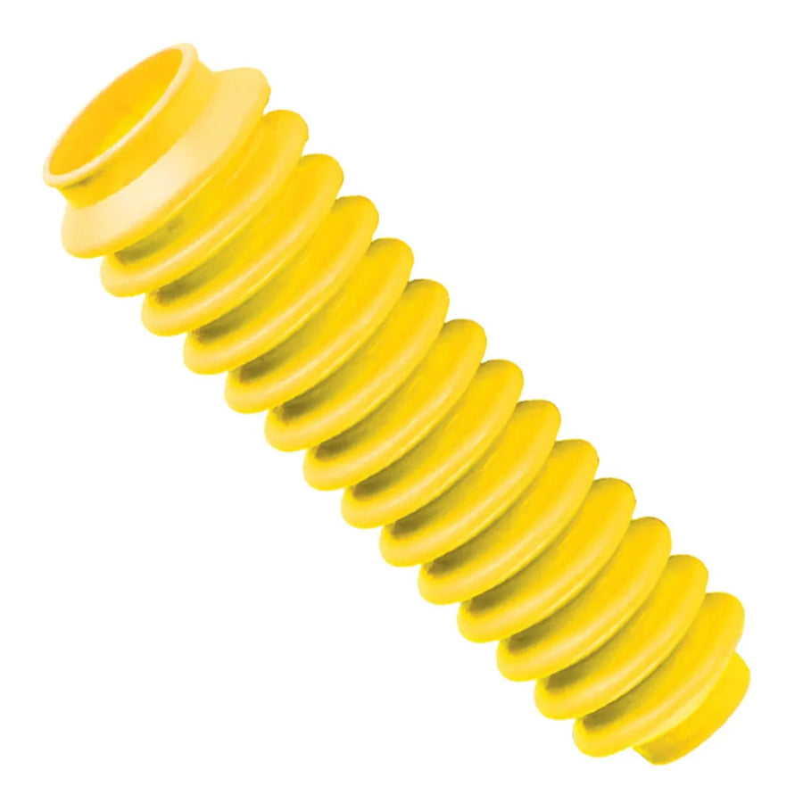 Yellow E-Z-GO OEM shock absorber boot, premium dust shield for golf carts, replacement part with durable protective cover.