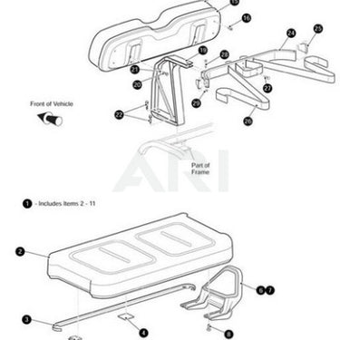 EZGO OEM Bag Holder Bracket 610642 For Golf Carts Durable Low Profile Mount Universal Fit