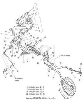EZGO OBS Brake Cable Long Left Driver Side OEM Quality Replacement For Golf Carts PN OBSL