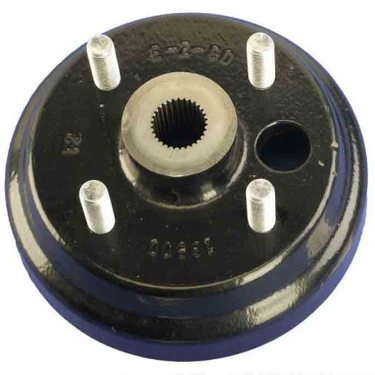 E-Z-GO Brake Drum Assembly 21807G2 for gas golf carts, includes long bolt, premium OEM replacement part for fleet maintenance.