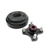 E-Z-GO OEM hub brake drum kit for golf carts, including brake drum and cushion, in a clean, detailed view.