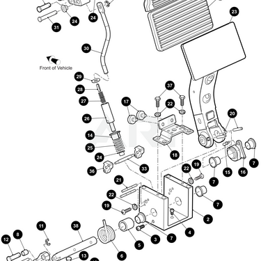 Brake Pedal Gas Assembly EZGO 610687 OEM For Golf Carts