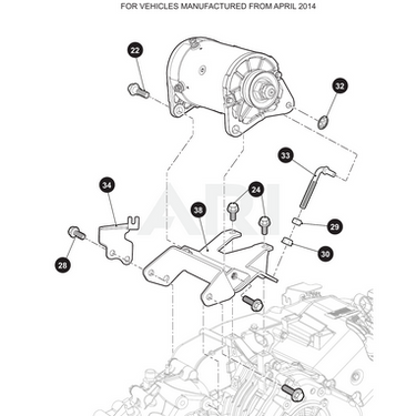 E-Z-GO OEM Starter Generator Bracket Weldment 631972 For Golf Cart Use Durable Replacement Part