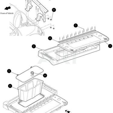 RFS Drop-In Bucket OEM 10005533 EZGO Rear Seat Storage For Golf Carts Genuine OEM Part - Rainier Parts
