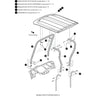 E-Z-GO OEM canopy top hardware kit for golf carts, including strut and top components for durable canopy assembly.