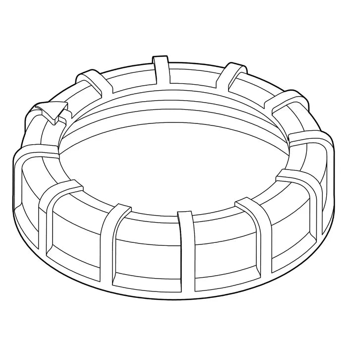E-Z-GO OEM Mason Jar Cap for golf cart service, black plastic cap with secure screw-on design, model 646837.