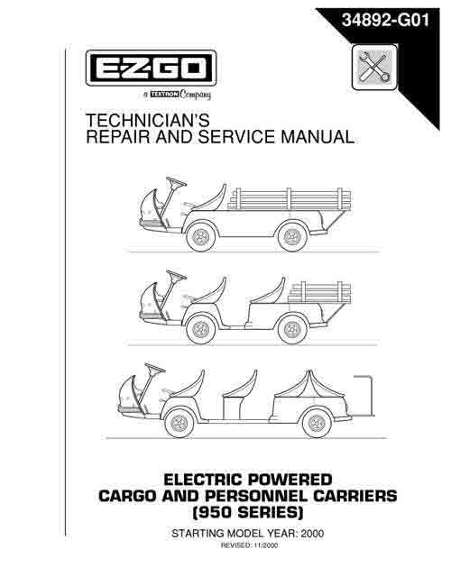 OEM E-Z-GO 34892G01 2000 950 Series electric golf cart controller, showcasing the reliable control system for E-Z-GO electric golf carts.