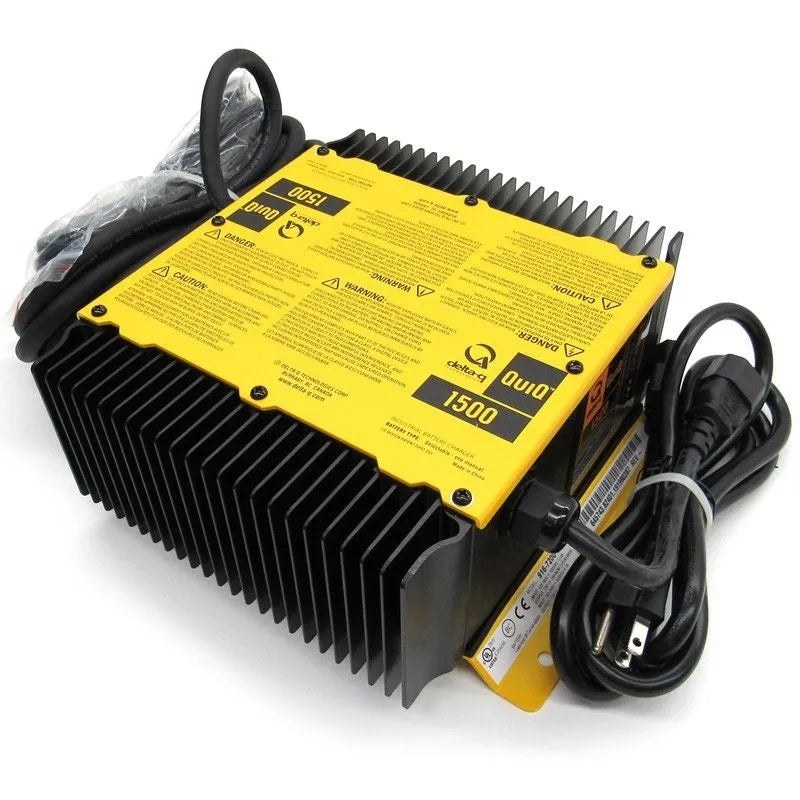 E-Z-GO OEM 645743 72V 1500W off-board golf cart charger with D plug, high-performance electric vehicle charging accessory.