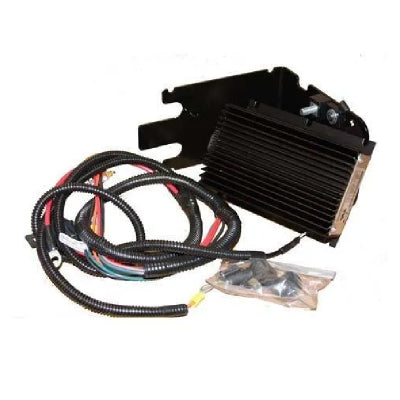 E-Z-GO DC-DC Converter 20A RXV Field Kit for golf carts, OEM grade 12V voltage reducer, includes conversion components.