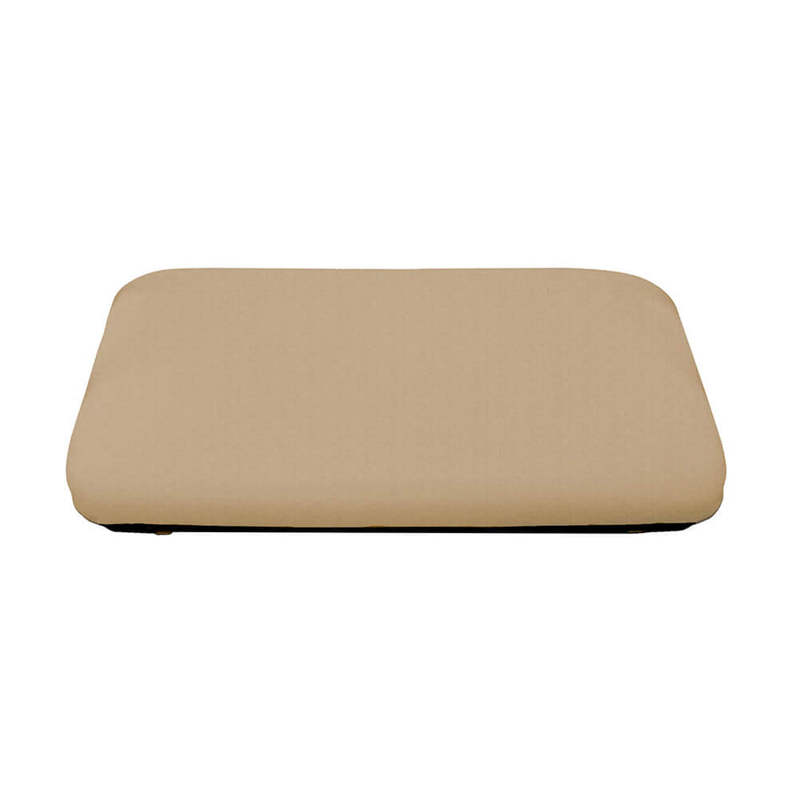 E-Z-GO OEM RXV seat bottom cover in stone beige, premium replacement accessory for golf cart seating.