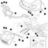 E-Z-GO Ivory Cowl OEM Part 648566G0036 for golf carts, showing the cream-colored cowl with smooth finish and branding details.