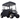 E-Z-GO RXV Poly Enclosure Three-Sided Weatherproof Black for Two Passenger Golf Cart PF11352