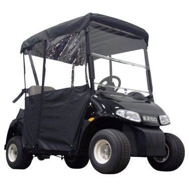 OEM EZGO RXV Poly Enclosure Three Sided Weatherproof Black PF11352 For Golf Carts Two Passenger - Rainier Parts