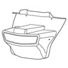 E-Z-GO TXT front shield fascia OEM 624607, front end protection for TXT golf carts 2014 and later, showing the fascia component.
