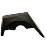E-Z-GO rear right fender replacement for golf carts, OEM style, durable plastic, in black finish, showing the fender's curved shape.