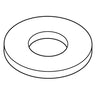 E-Z-GO 1/4 inch flat washer, OEM part for golf carts, showing a metal flat washer with a smooth surface and round shape.