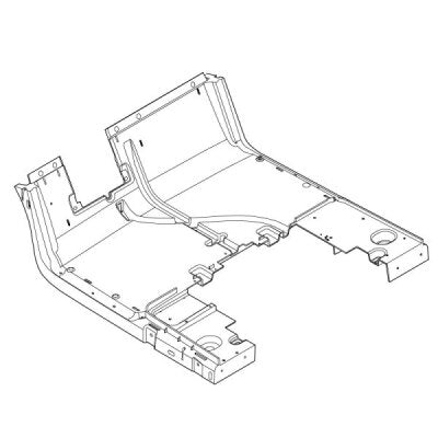 E-Z-GO floorboard replacement part GFPP SF for golf carts, showing the durable interior panel with textured surface.