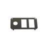 E-Z-GO OEM service plate console insert for FNR and SOC golf carts, seamless integration, black plastic panel with mounting holes