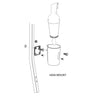E-Z-GO OEM Sand Bottle Hardware Kit for high-back golf carts showing durable mounting hardware and secure attachment components