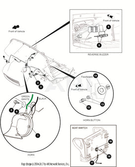 E-Z-GO Coiled Switch Seat Harness OEM 10024081 Premium Replacement Direct Fit for Golf Carts - Rainier Parts
