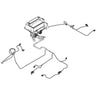 E-Z-GO OEM electrical harness assembly for heavy-duty solenoid upgrade in golf carts, detailed view of wiring and connectors