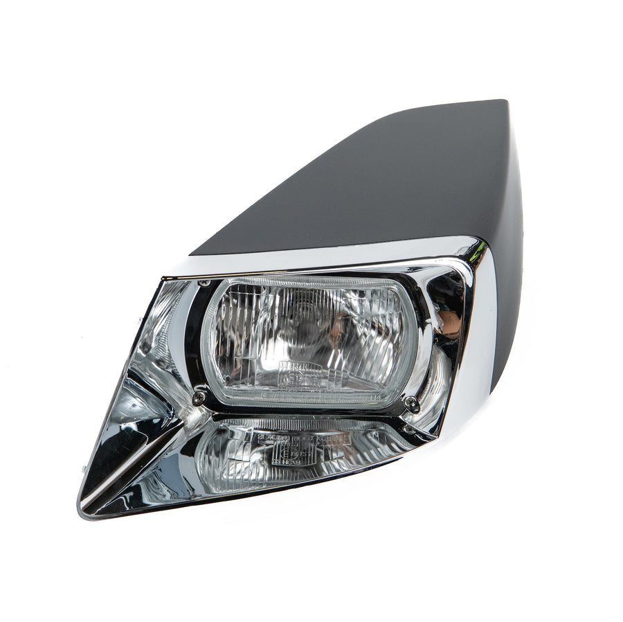 E-Z-GO OEM left headlight assembly for golf carts, providing enhanced night visibility with a durable, direct-fit headlight replacement.