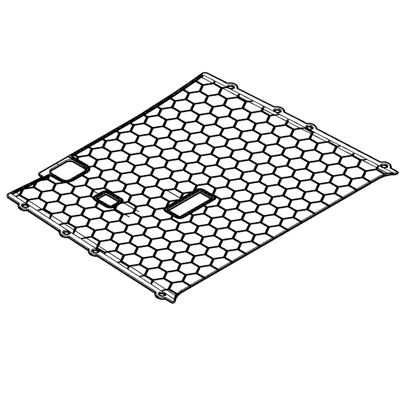 E-Z-GO OEM Hex Pattern Floor Mat for SWB golf carts, featuring durable, stylish hexagonal design for vehicle protection.