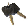 E-Z-GO OEM ignition key set with 2 keys for golf carts and 4x4 diesel vehicles, durable fleet replacement keys.