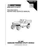 EZ-GO OEM Repair Manual 28580G01 for 2001 ST480 Golf Carts - Comprehensive Troubleshooting and Diagrams