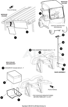 EZGO OEM Double Message Holder Kit 617613 Dual Message Display For Golf Carts And Fleets - Rainier Parts