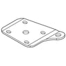 E-Z-GO OEM shock mount plate for golf carts, left-hand side, durable replacement part with mounting features.