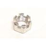 E-Z-GO castle nut 3/4-16 for golf cart 4-cycle differential, durable metal fastener, used in vehicle maintenance and repair.
